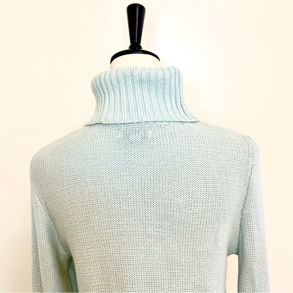 Croft & Barrow Light Blue Cable Knit Turtleneck Sweater NWT Small - Picture 5 of 9